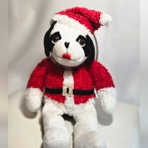 Festive Santa Dog Plush Toy